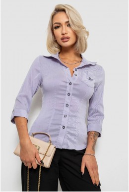 Сорочка класична в смужку  -уцінка, колір бузковий, 230R645-U-14