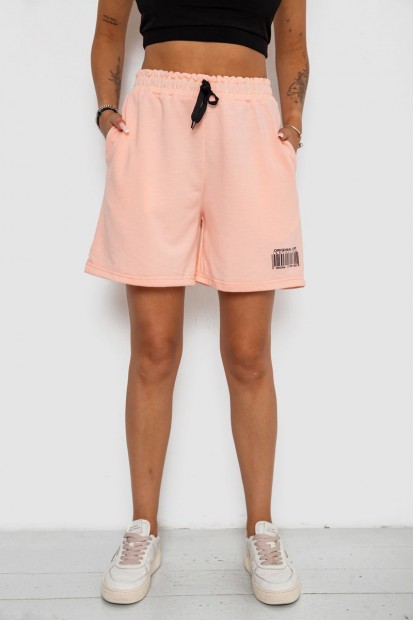 Шорти жіночі з принтом  -уцінка, колір персиковий, 238R132-U-6
