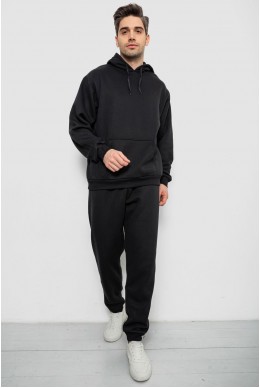 Спортивный костюм мужской на флисе, цвет черный, 244R9162