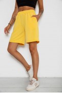 Шорты женские однотонные  -уценка, цвет светло-желтый, 238R57820-U-2 - фото № 2