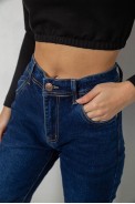 Джинси жіночі, колір синій, 244R8071-5 - фото № 4