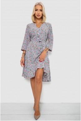 Сукня софт з принтом, колір джинс, 230R0032-5