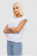Футболка женская однотонная, цвет белый, 244R2215-5 - фото № 2