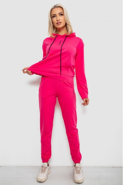 Спортивный костюм женский двухнитка, цвет розовый, 214R1419-001