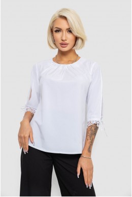 Блуза однотонная, цвет белый, 230R620