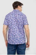 Рубашка мужская с принтом, цвет сиреневый, 186R7341-1 - фото № 3