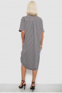 Платье-рубашка женское в полоску, цвет черно-белый, 257R173 - фото № 3