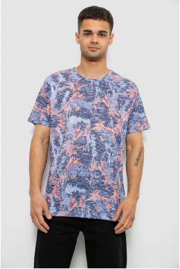 Футболка мужская с принтом, цвет синий, 244R5539