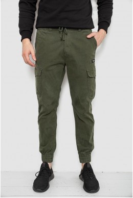 Штани чоловічі однотонні, колір хакі, 244R1693