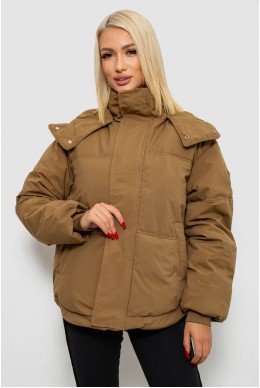 Куртка жіноча зимова коротка, колір хакі, 244R983