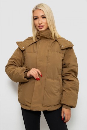 Куртка жіноча зимова коротка, колір хакі, 244R983