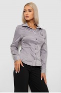 Рубашка классическая в полоску  -уценка, цвет серый, 230R644-U-109 оптом - фото № 2