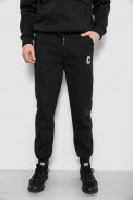 Спортивні штани чоловічі на флісі, колір чорний, 129RA9995 - фото № 0