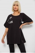 Футболка женская с принтом, цвет черный, 244R2511 - фото № 0