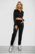 Спортивні штани жіночі на флісі  -уцінка, колір чорний, 238R57828-U-20 - фото № 1