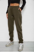 Спортивные штаны женские на флисе  -уценка, цвет хаки, 238R57828-U-19 - фото № 2