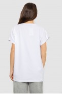 Футболка жіноча з принтом, колір білий, 244R3001 оптом - фото № 3