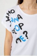 Футболка жіноча з принтом, колір білий, 244R3001 оптом - фото № 4