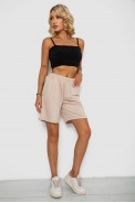 Шорти жіночі однотонні  -уцінка, колір бежевий, 238R57820-U-4 - фото № 1
