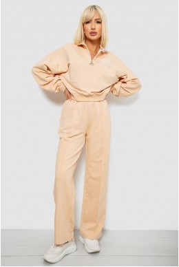 Спортивный костюм женский с принтом, цвет бежевый, 244R1061AG