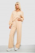 Спортивный костюм женский с принтом, цвет бежевый, 244R1061AG - фото № 2
