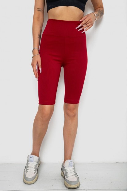 Велотреки жіночі в рубчик  -уцінка, колір бордовий, 238R355-U-4