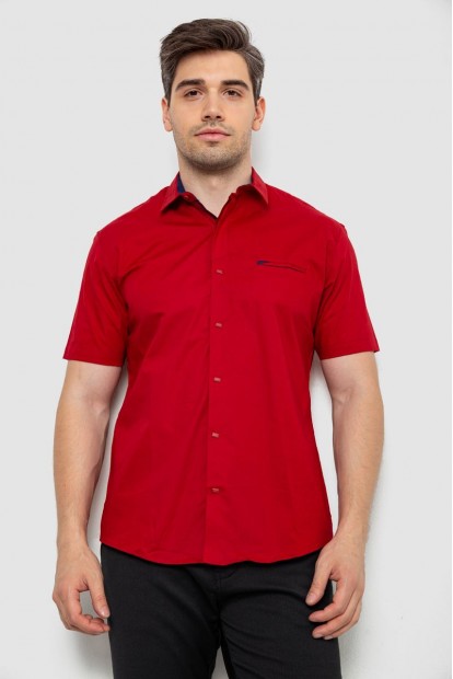 Рубашка мужская, цвет бордовый, 214R7325
