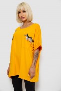 Футболка жіноча з принтом, колір жовтий, 244R2511 - фото № 2