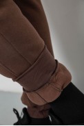 Спортивные штаны мужские на флисе, цвет коричневый, 129RA9995 - фото № 6