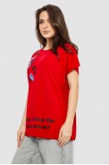 Футболка женская с принтом, цвет красный, 244R3001 - фото № 2