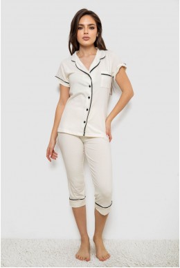Пижама женская  -уценка, цвет молочный, 243R19002-U-2