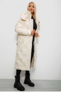 Куртка женская зимняя  -уценка, цвет молочный, 244R5609-U-1 - фото № 2