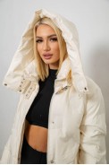 Куртка женская зимняя  -уценка, цвет молочный, 244R5609-U-1 - фото № 4