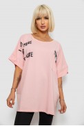 Футболка женская с принтом, цвет розовый, 244R2511 - фото № 0