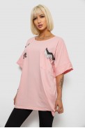 Футболка женская с принтом, цвет розовый, 244R2511 - фото № 2