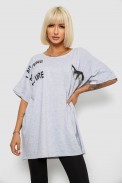 Футболка женская с принтом, цвет серый, 244R2511 - фото № 0
