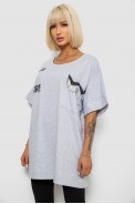 Футболка женская с принтом, цвет серый, 244R2511 - фото № 2