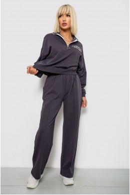 Спортивный костюм женский с принтом, цвет серый, 244R1061AG