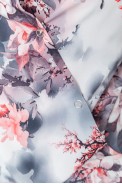 Блуза с цветочным принтом, цвет серо-розовый, 230R90-2 - фото № 4