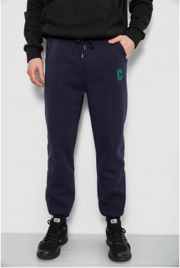 Спортивные штаны мужские на флисе, цвет синий, 129RA9995