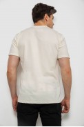 Футболка мужская однотонная  -уценка, цвет кремовый, 238R155-U-1 - фото № 3