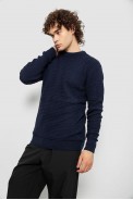 Свитер мужской однотонный, цвет темно-синий, 161R1040 - фото № 2