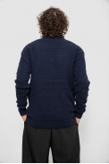 Свитер мужской однотонный, цвет темно-синий, 161R1040 - фото № 3