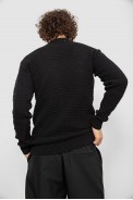 Свитер мужской однотонный, цвет черный, 161R1040 - фото № 3