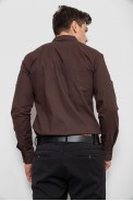 Сорочка чоловіча, колір коричневий, 214R7004 оптом - фото № 3