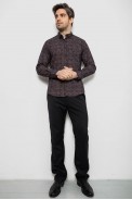 Сорочка чоловіча з принтом, колір коричневий, 186R6053 - фото № 1
