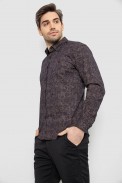 Сорочка чоловіча з принтом, колір коричневий, 186R6053 - фото № 2