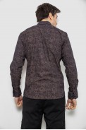 Сорочка чоловіча з принтом, колір коричневий, 186R6053 - фото № 3