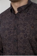 Сорочка чоловіча з принтом, колір коричневий, 186R6053 - фото № 4