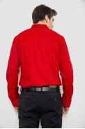 Сорочка чоловіча однотонна з принтом, колір червоний, 186R2065 - фото № 3